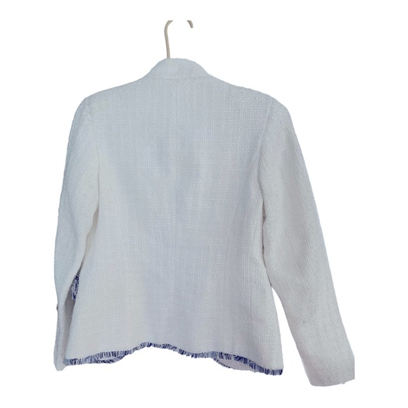 Helen Bergman tweed blazer jacket with fringe size Xs - Picture 8 of 15